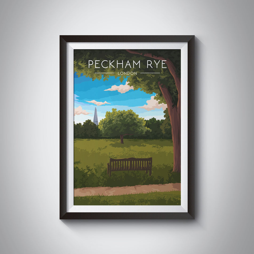 Peckham Rye Park London Travel Poster