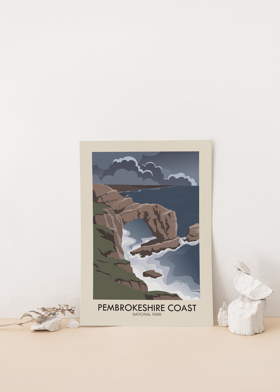 Pembrokeshire Coast National Park Modern Travel Poster