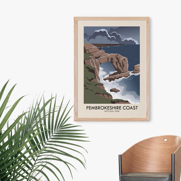 Pembrokeshire Coast National Park Modern Travel Poster