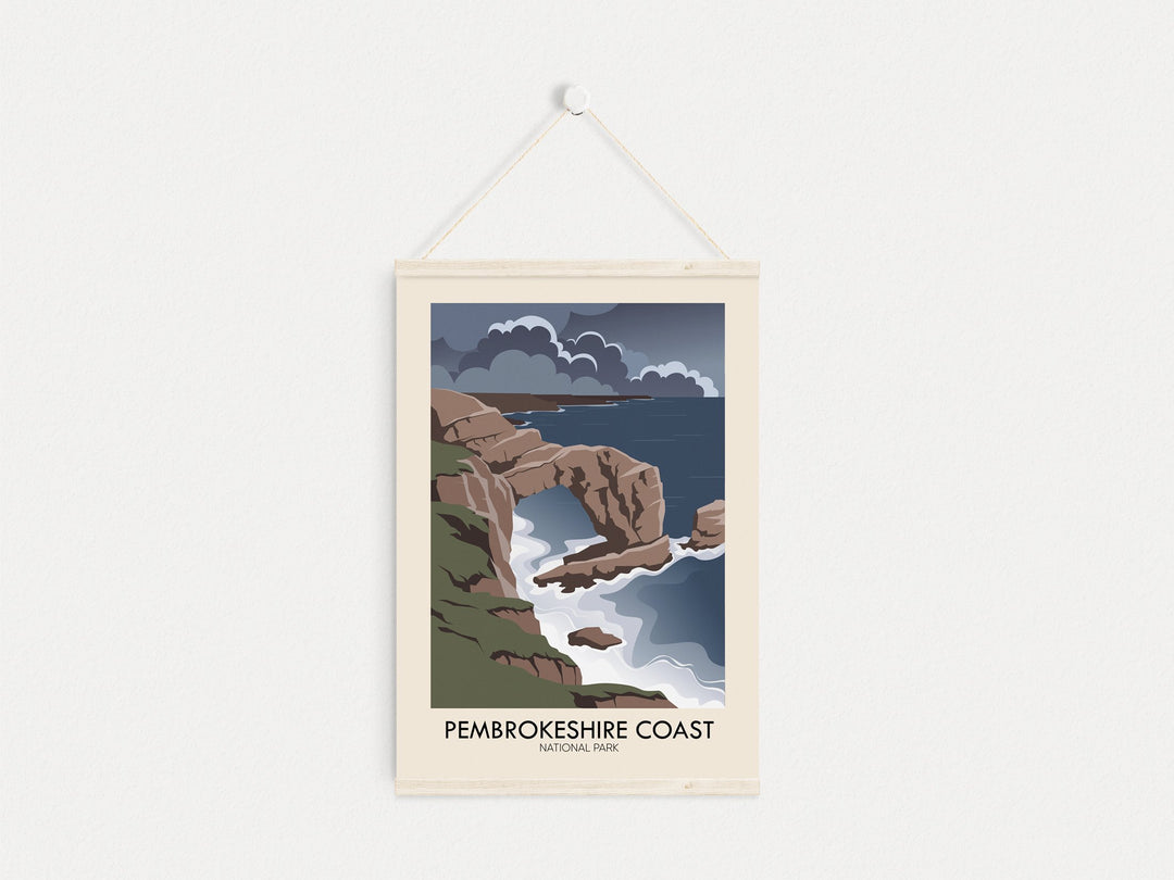 Pembrokeshire Coast National Park Modern Travel Poster