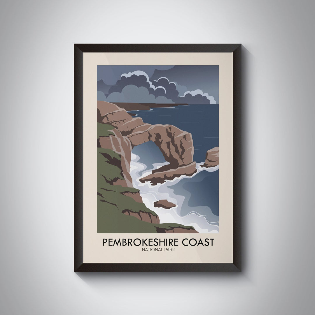 Pembrokeshire Coast National Park Modern Travel Poster