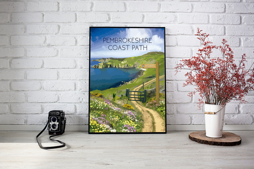 Pembrokeshire Coast Path National Trail Travel Poster