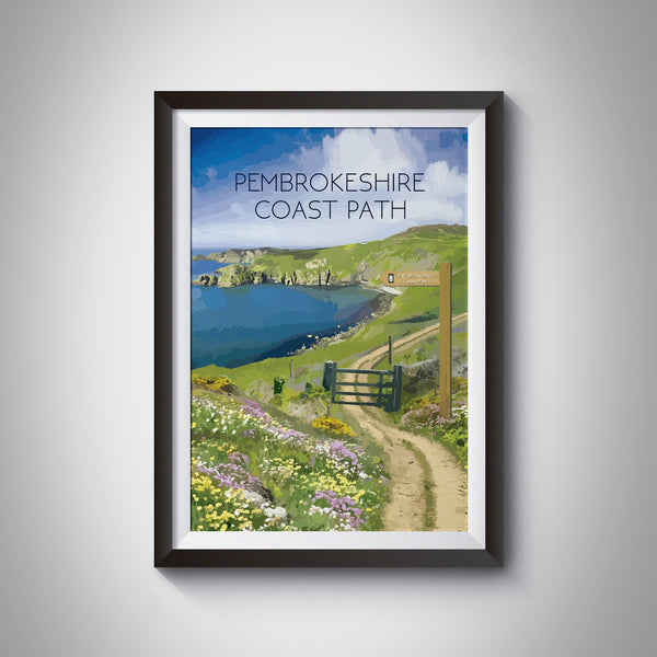 Pembrokeshire Coast Path National Trail Travel Poster