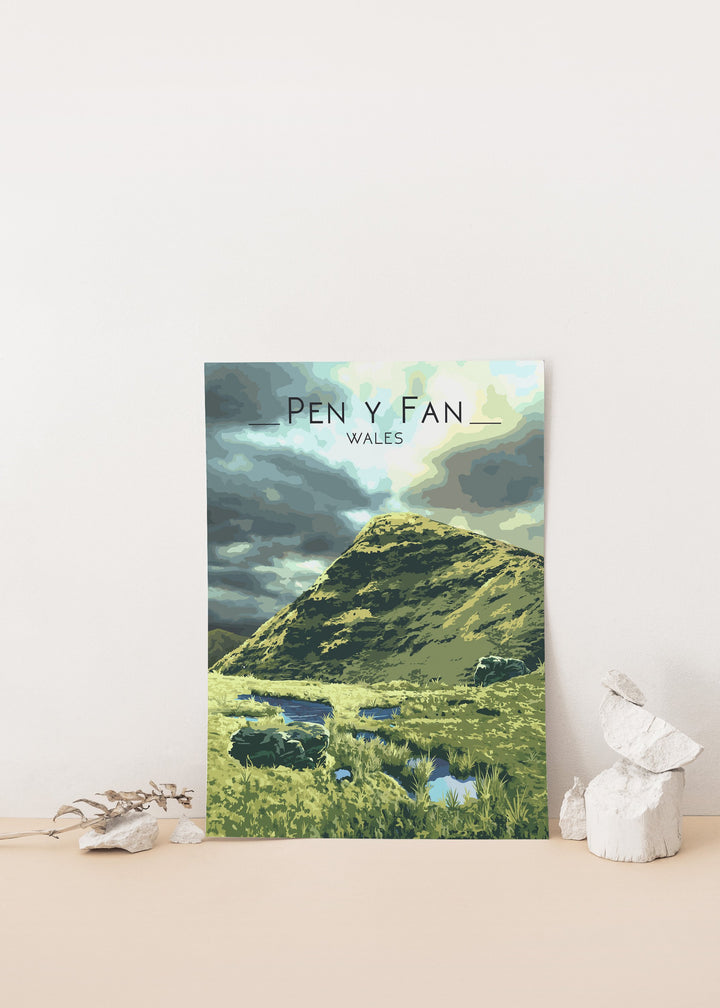 Pen Y Fan Brecon Beacons Wales Travel Poster