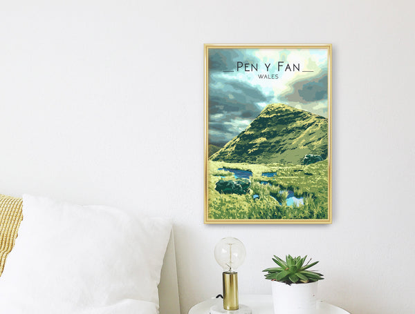 Pen Y Fan Brecon Beacons Wales Travel Poster