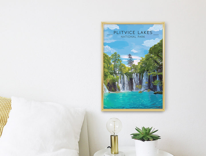 Plitvice Lakes National Park Travel Poster, Croatia