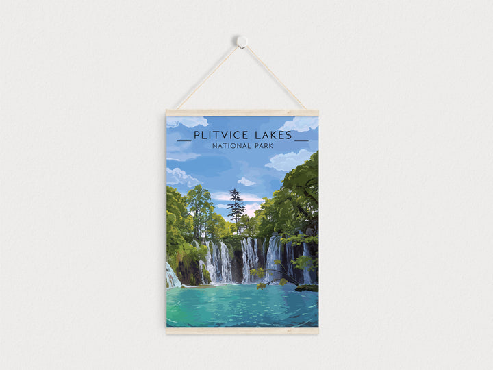 Plitvice Lakes National Park Travel Poster, Croatia