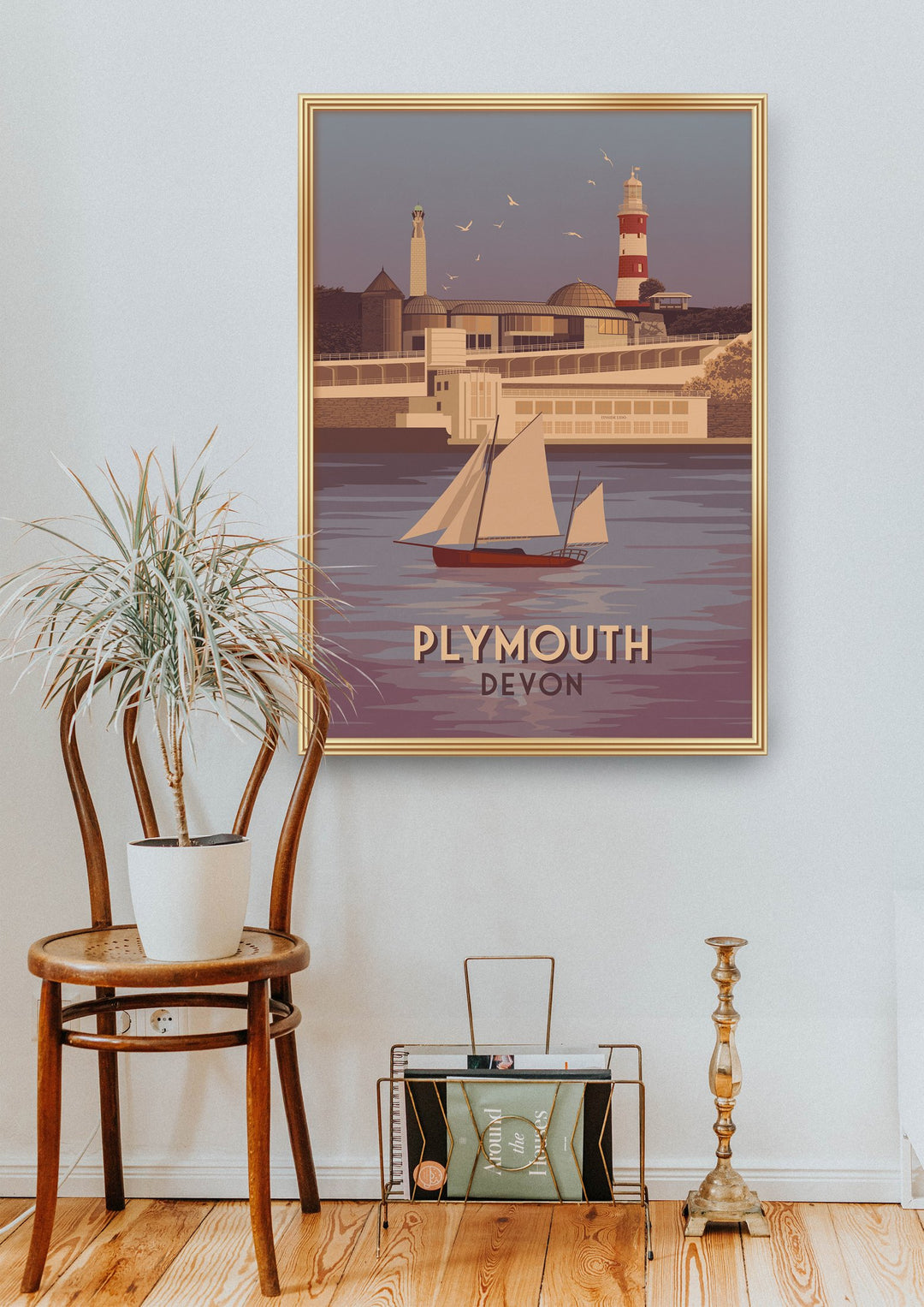 Plymouth Devon Travel Poster