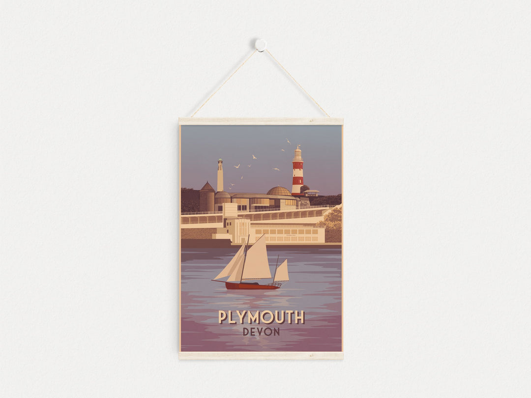 Plymouth Devon Travel Poster