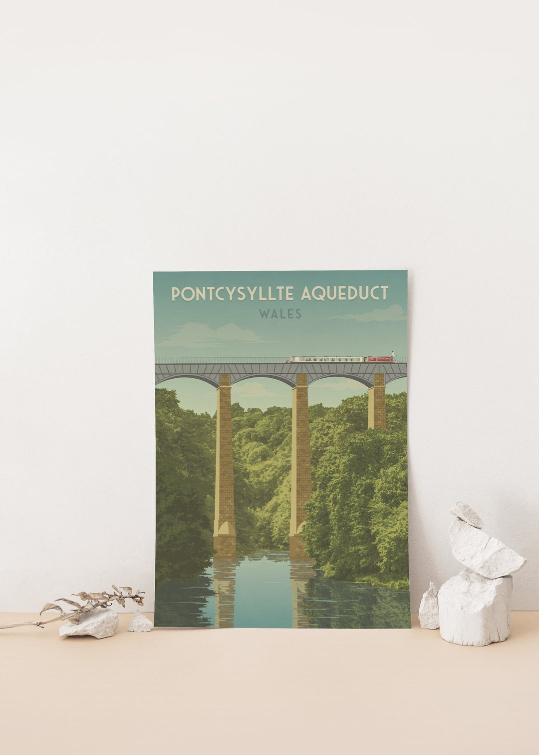 Pontcysyllte Aqueduct Wales Travel Poster