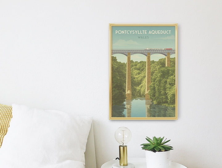 Pontcysyllte Aqueduct Wales Travel Poster