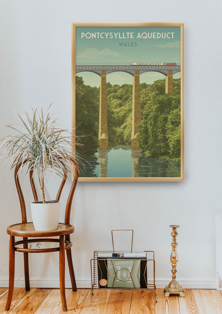 Pontcysyllte Aqueduct Wales Travel Poster