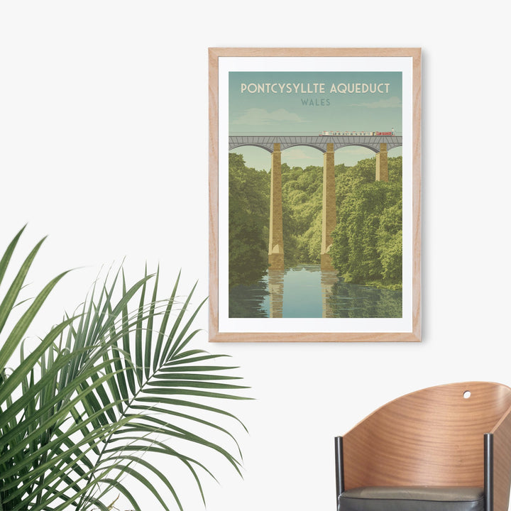 Pontcysyllte Aqueduct Wales Travel Poster