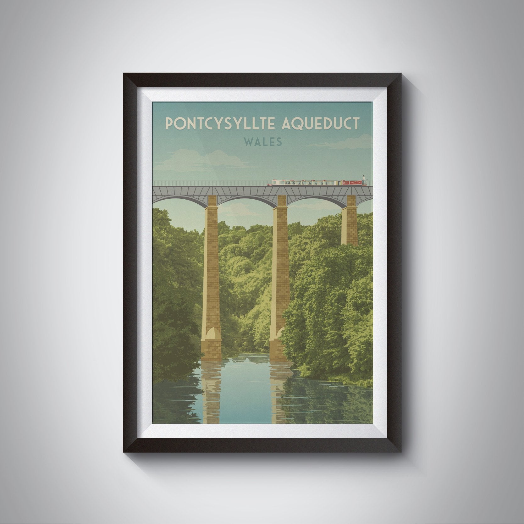 Pontcysyllte Aqueduct Wales Travel Poster