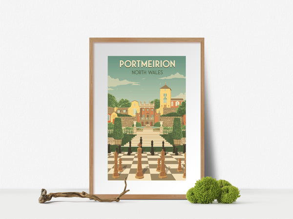 Portmeirion North Wales Travel Poster