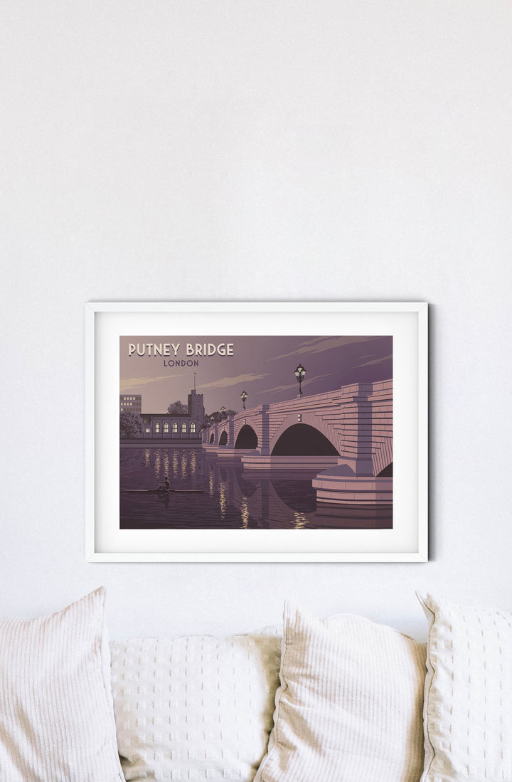 Putney Bridge London Travel Poster