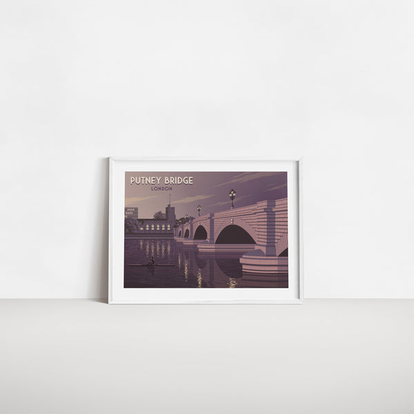 Putney Bridge London Travel Poster