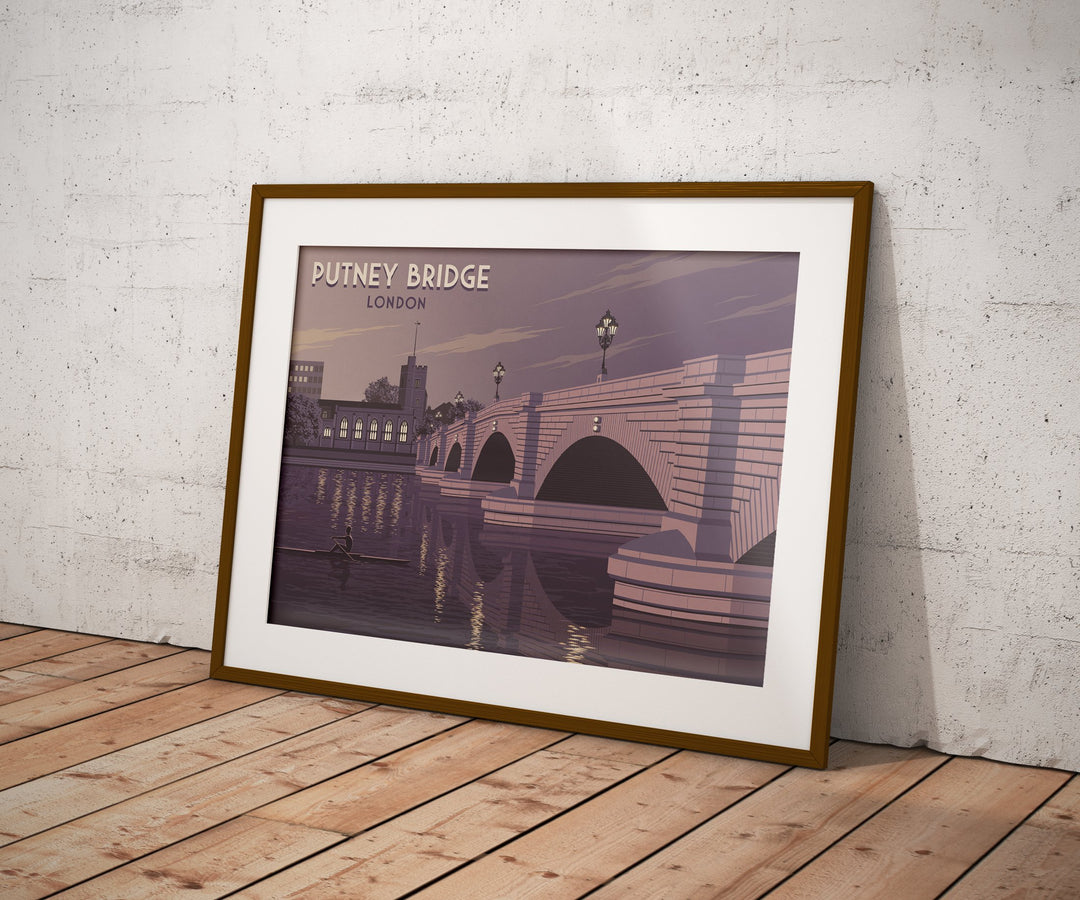 Putney Bridge London Travel Poster