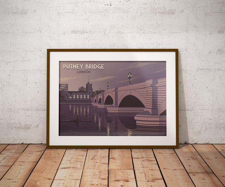 Putney Bridge London Travel Poster