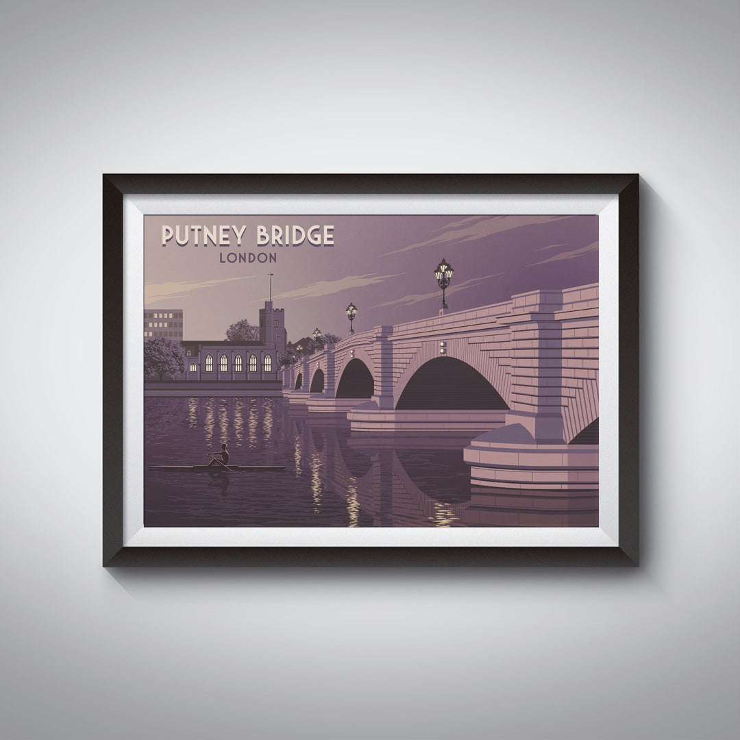 Putney Bridge London Travel Poster