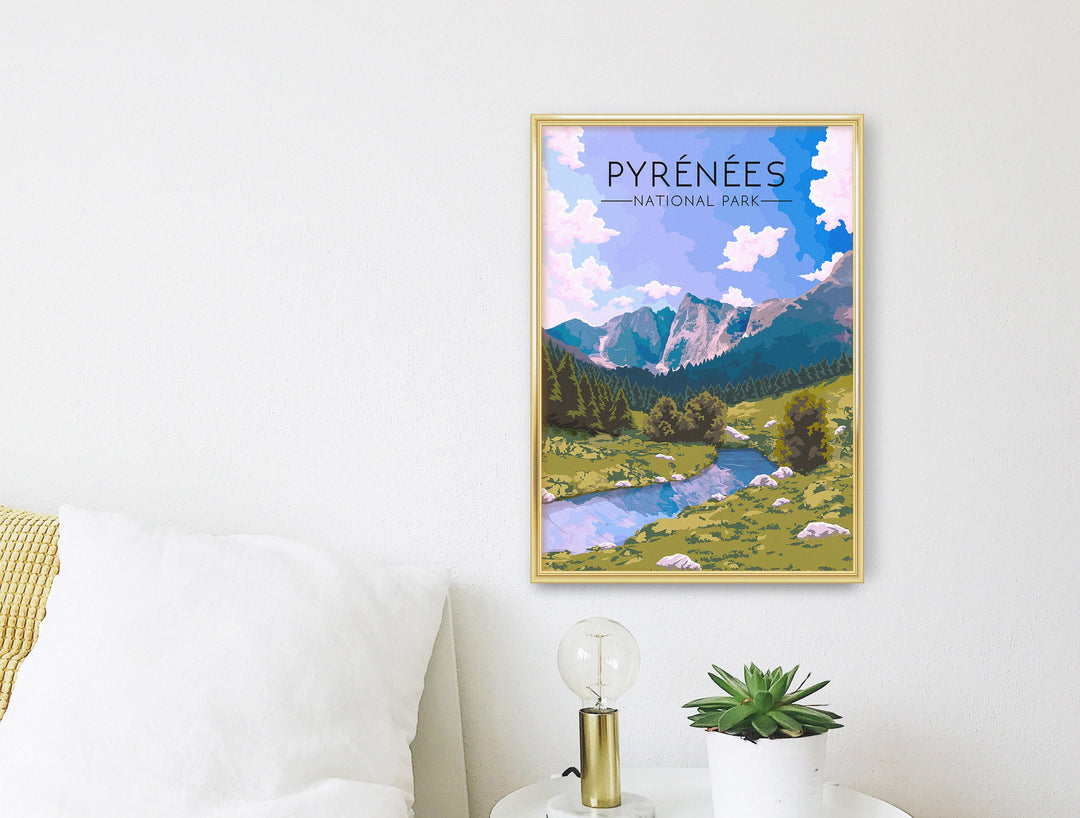 Pyrenees National Park Travel Poster