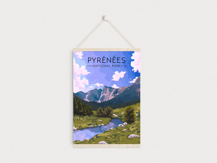 Pyrenees National Park Travel Poster