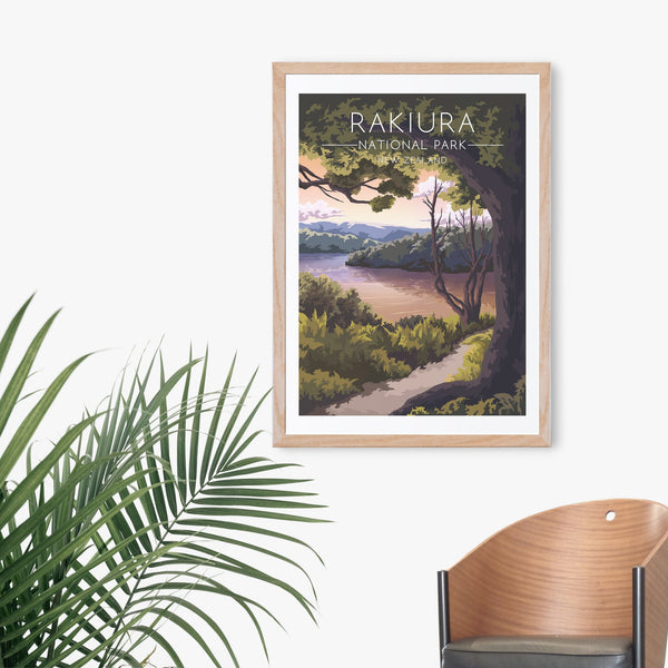 Rakiura National Park New Zealand Travel Poster