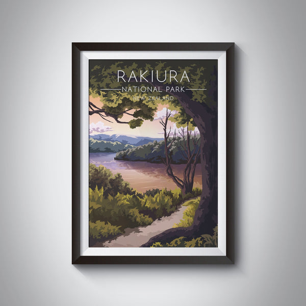 Rakiura National Park New Zealand Travel Poster