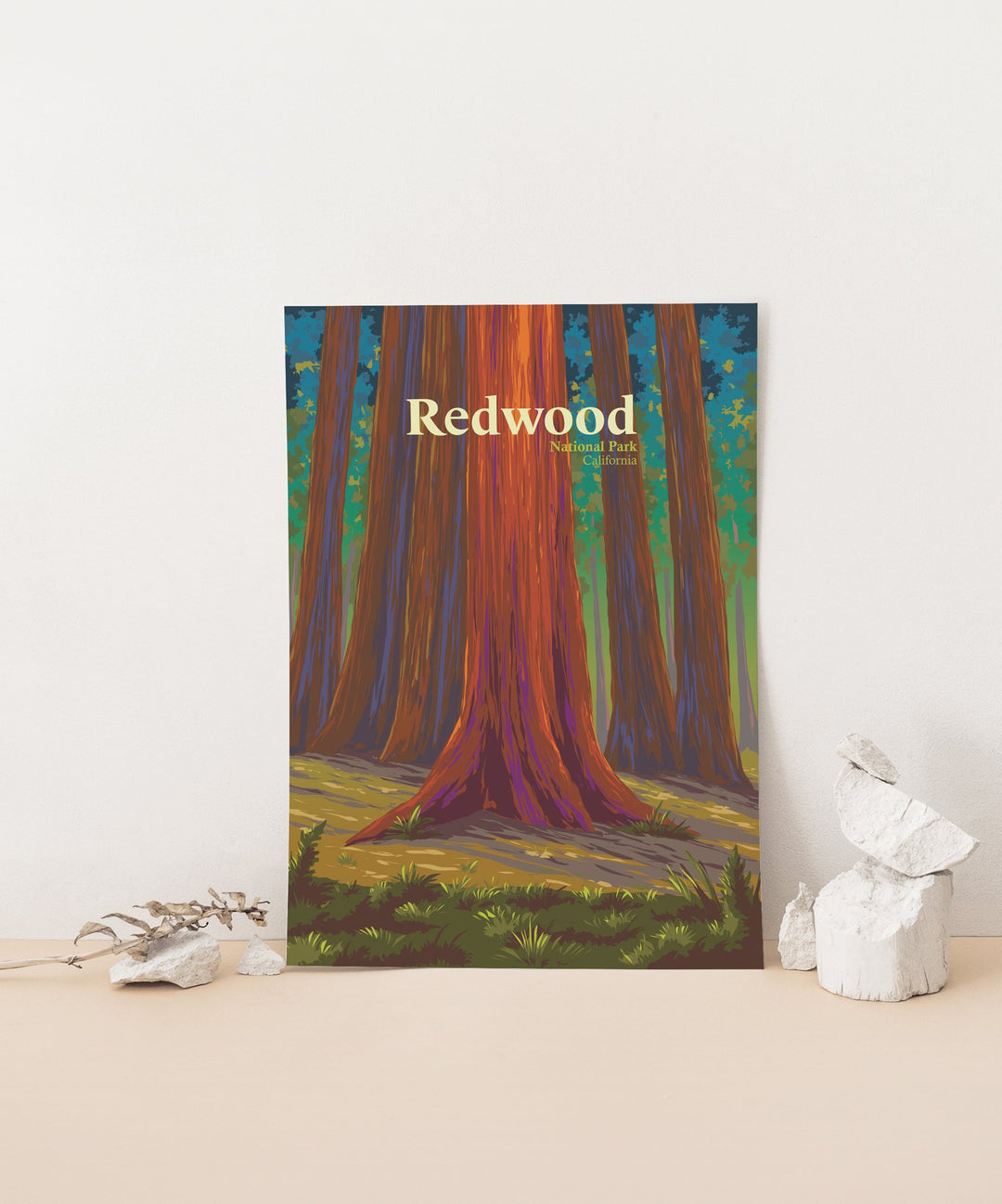 Redwood National Park Travel Poster