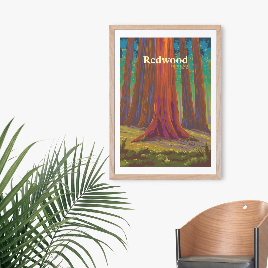 Redwood National Park Travel Poster