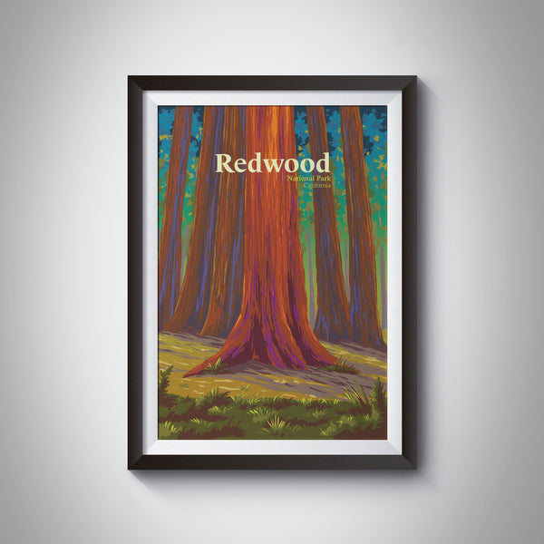Redwood National Park Travel Poster