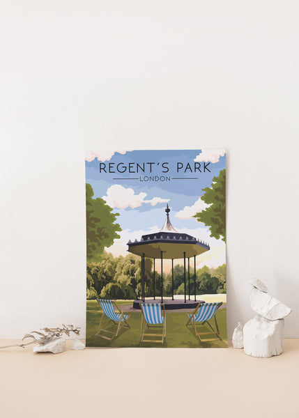 Regent's Park London Travel Poster