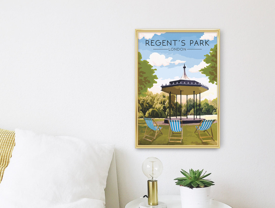 Regent's Park London Travel Poster