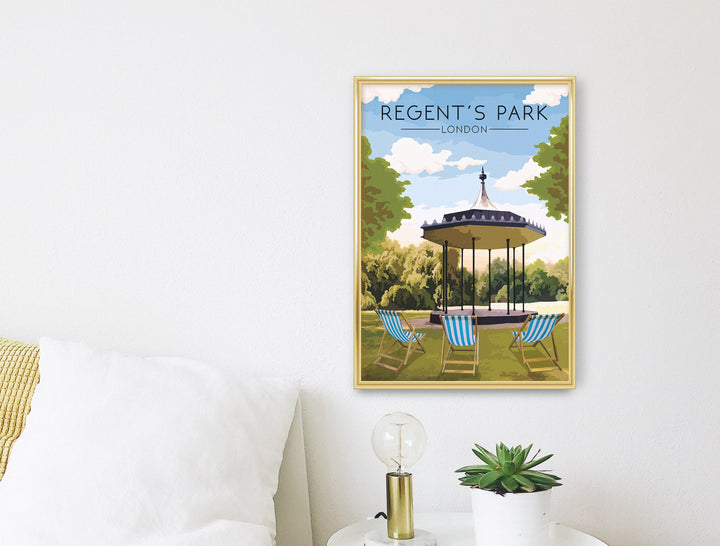 Regent's Park London Travel Poster