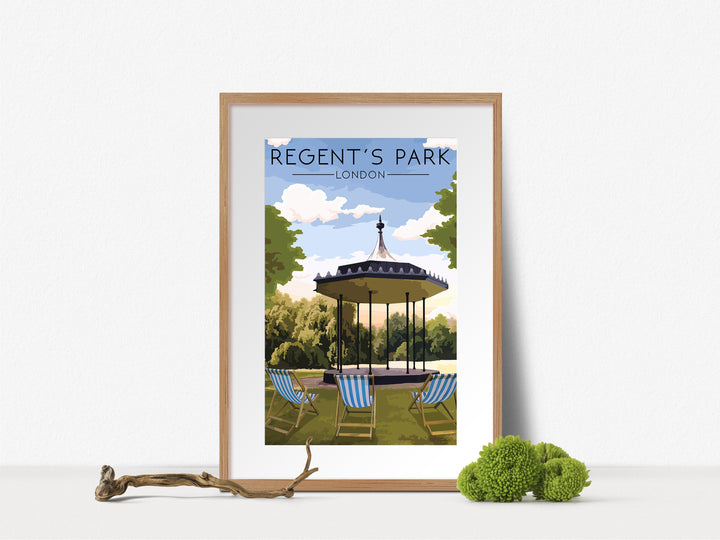 Regent's Park London Travel Poster