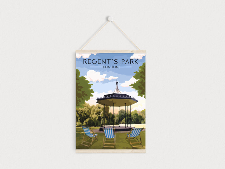 Regent's Park London Travel Poster