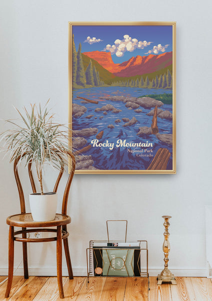 Rocky Mountain National Park Travel Poster