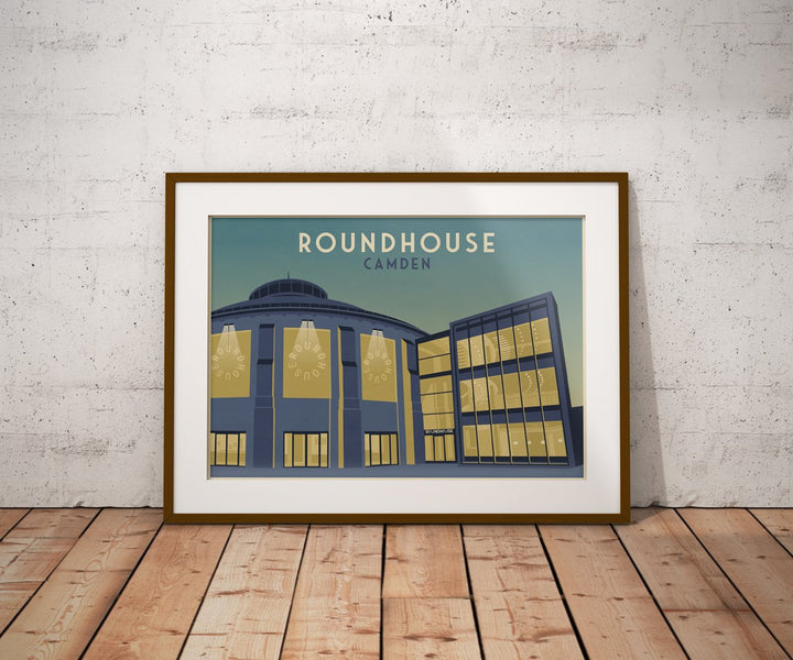 Roundhouse Camden London Travel Poster