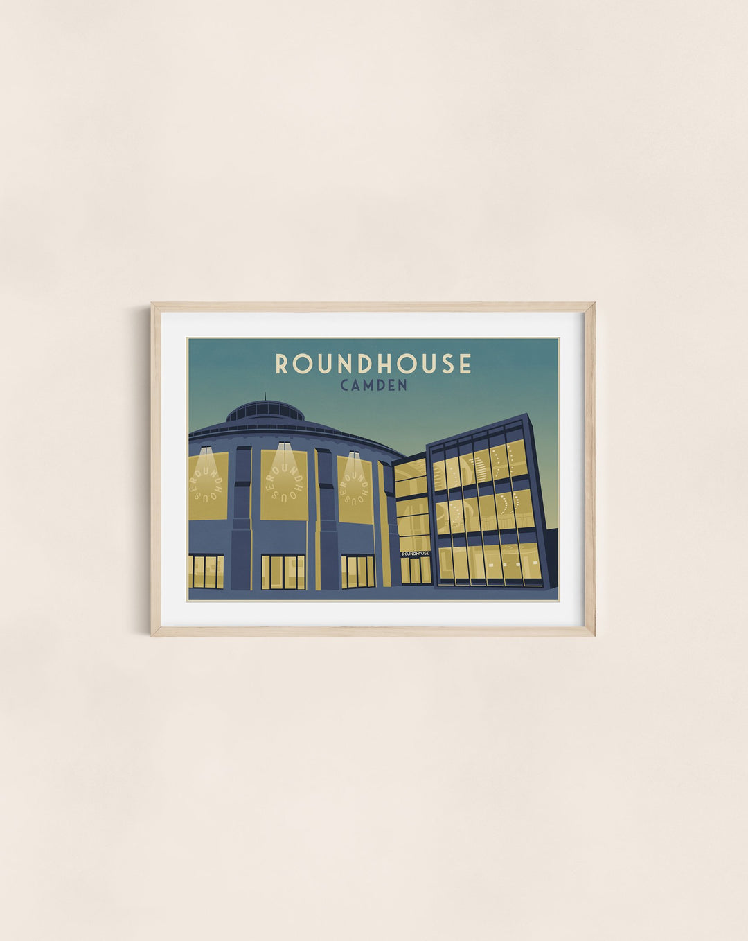 Roundhouse Camden London Travel Poster