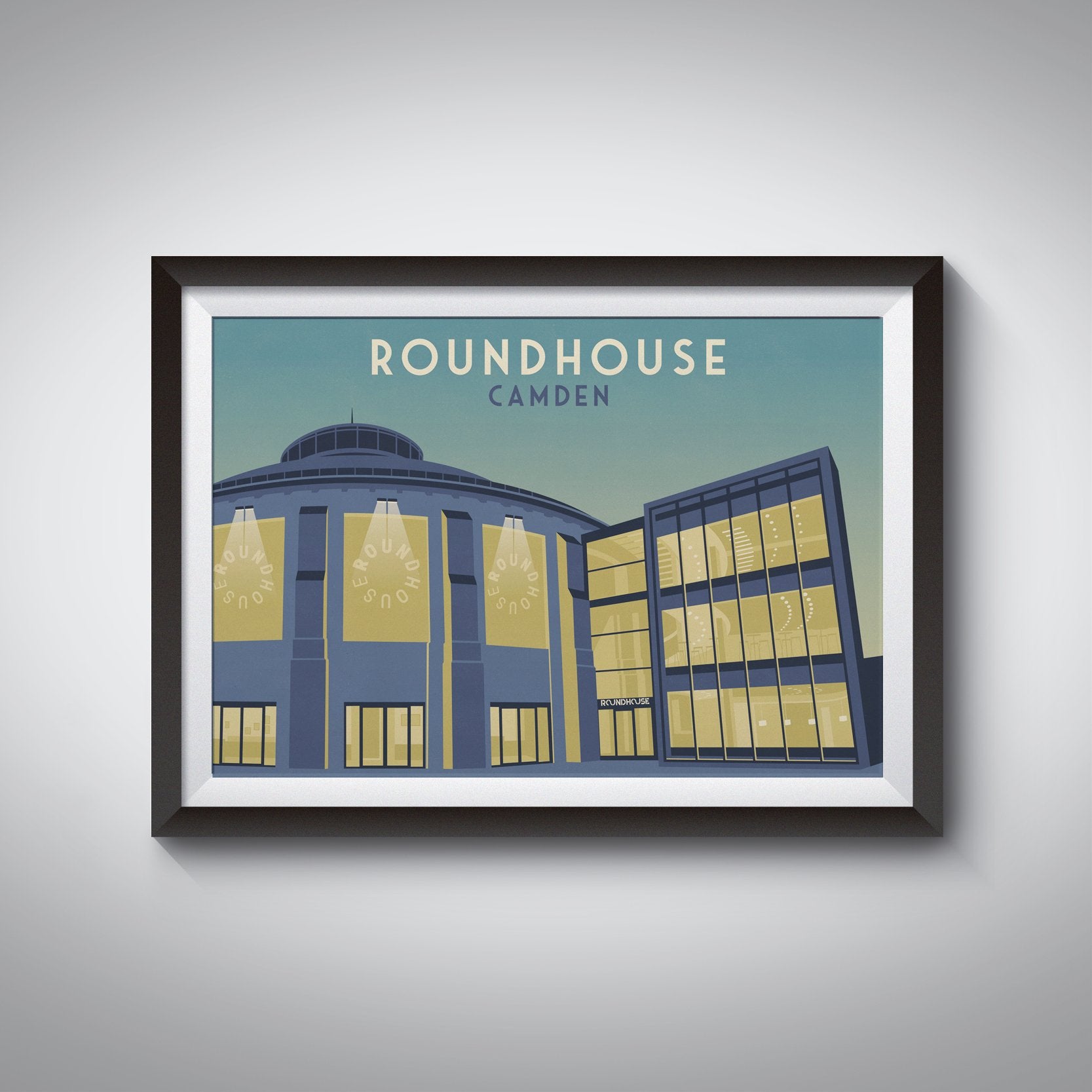 Roundhouse Camden London Travel Poster