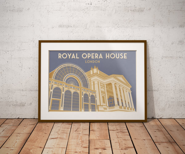 Royal Opera House London Travel Poster