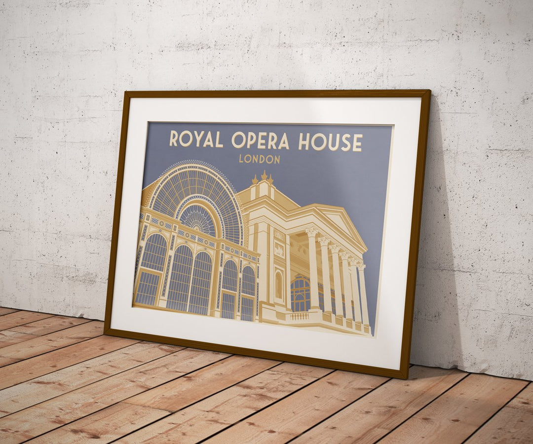 Royal Opera House London Travel Poster