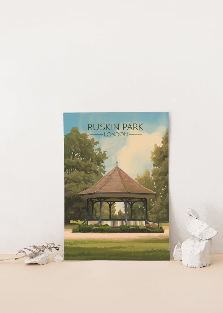 Ruskin Park London Travel Poster