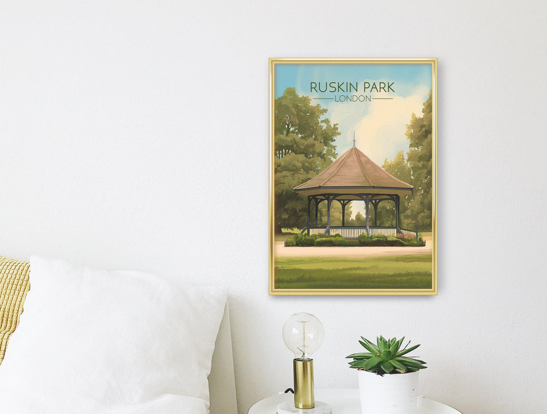 Ruskin Park London Travel Poster