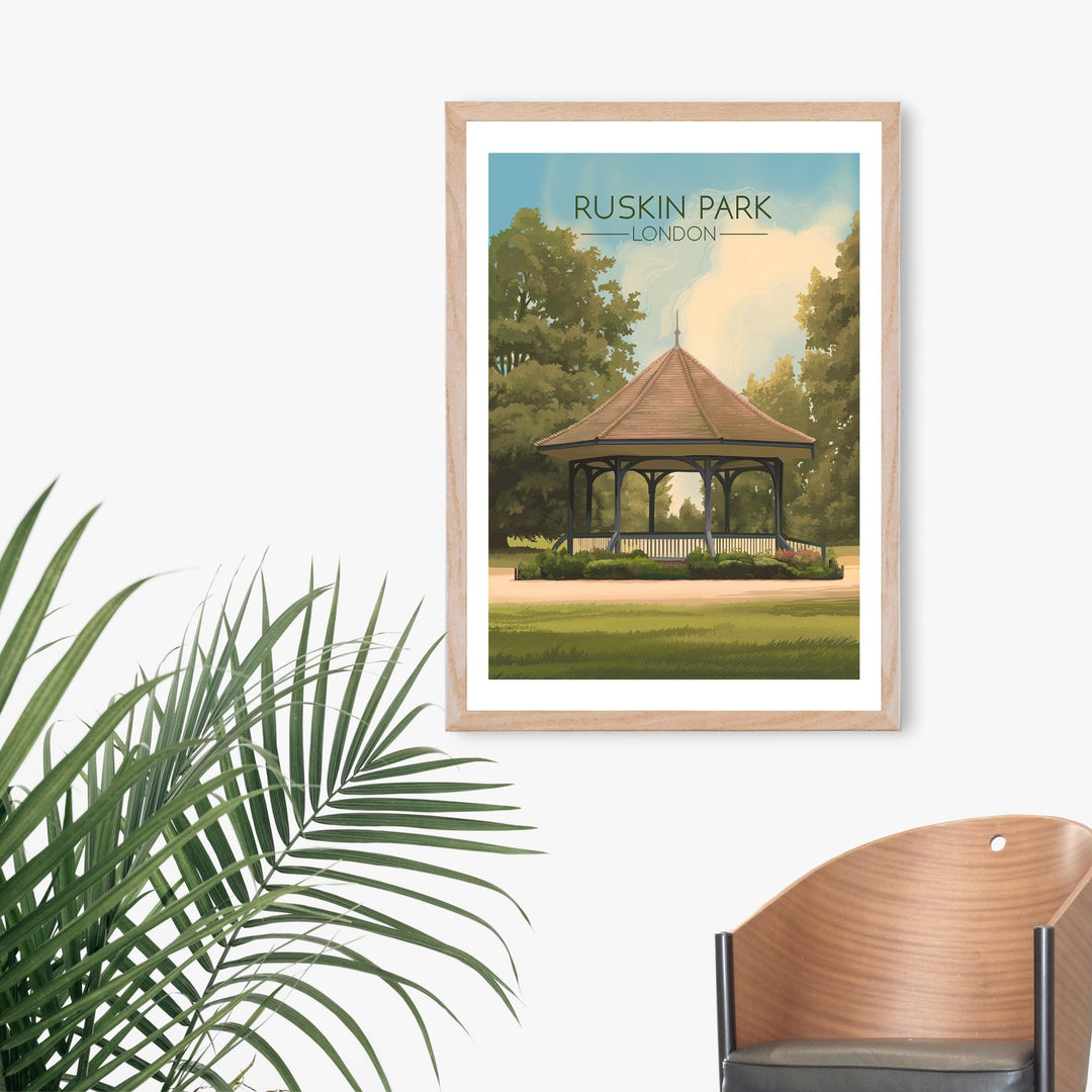 Ruskin Park London Travel Poster