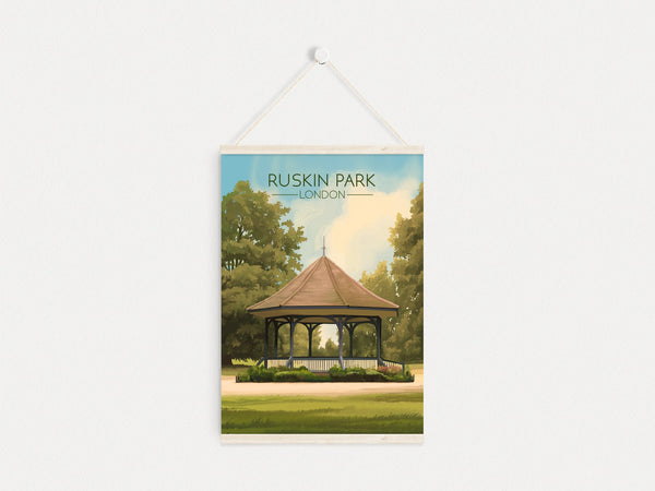 Ruskin Park London Travel Poster