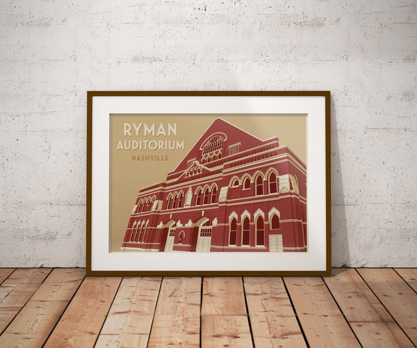 Ryman Auditorium Nashville Travel Poster