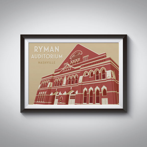 Ryman Auditorium Nashville Travel Poster