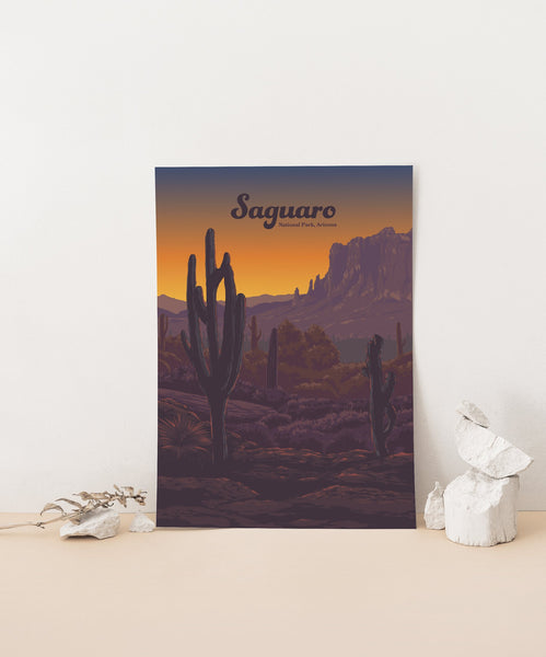 Saguaro National Park Travel Poster