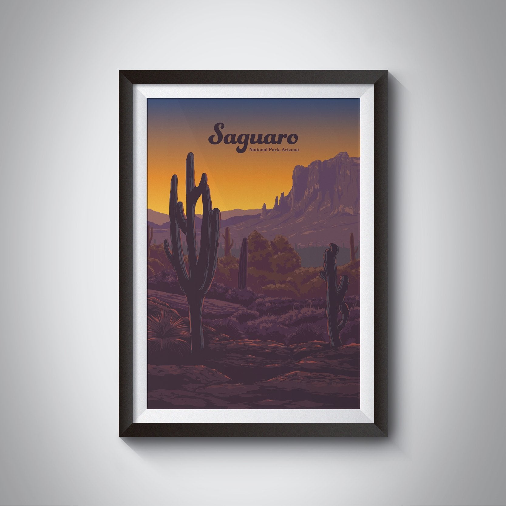 Saguaro National Park Travel Poster